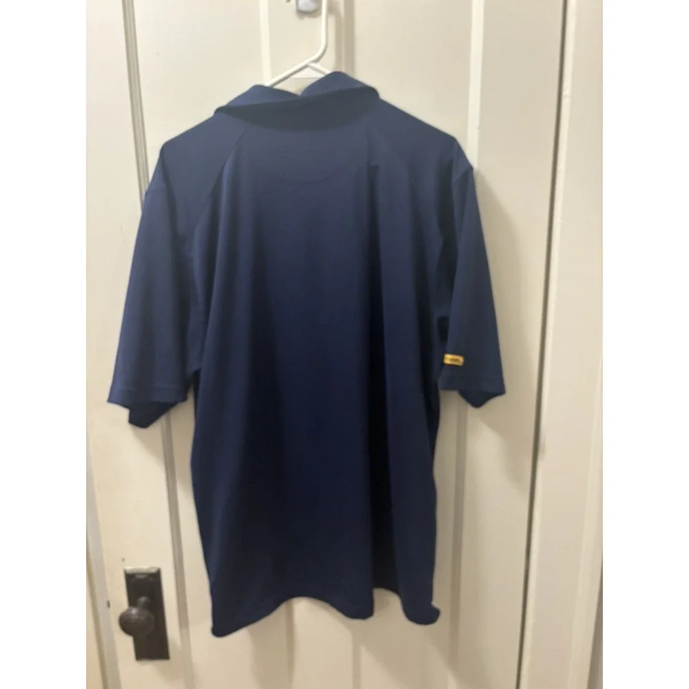 West Virginia Mountaineers Polo Shirt Men Large Nike Dri Fit Performance Coaches